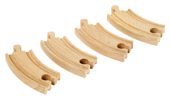 Hovedbilde BRIO® buede skinner - 90 mm, 4 deler