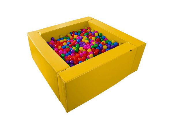 Firkantet ballbasseng med baller – 200 x 200 cm, høyde 60 cm