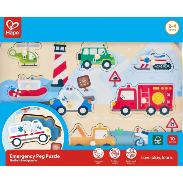 Hape Utrykningskjøretøy Knottpuslespill