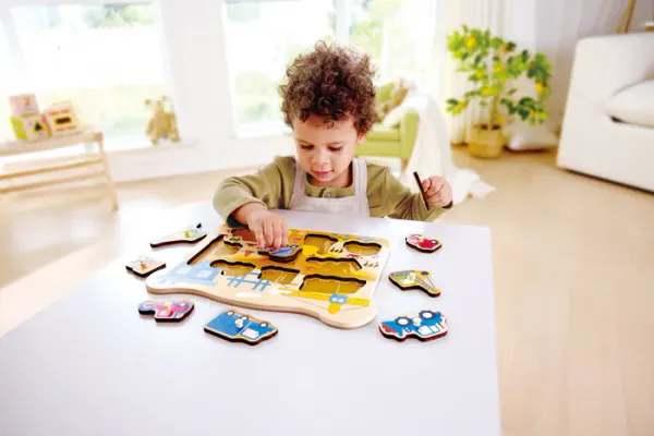 Hape Anleggskjøretøy Knottpuslespill