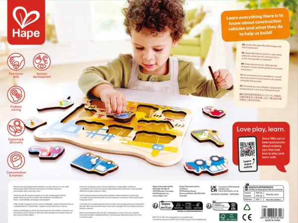 Hape Anleggskjøretøy Knottpuslespill