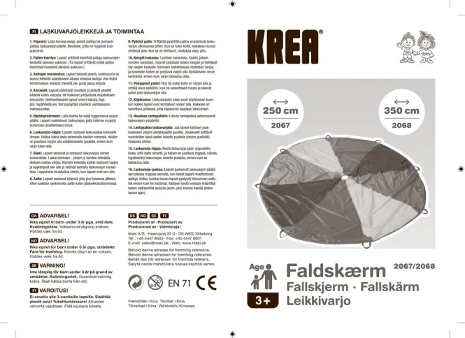 Hovedbilde KREA Fallskjermspill Ø250
