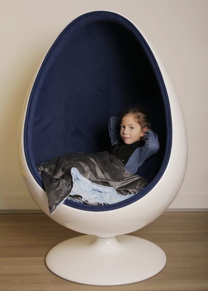 Svingstol (Egg Chair) – Blå, 136 cm
