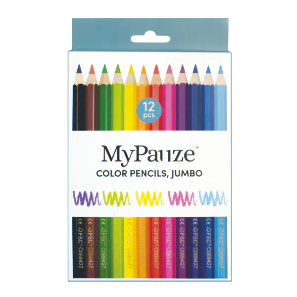 Fargeblyanter, 12 stk, tykke