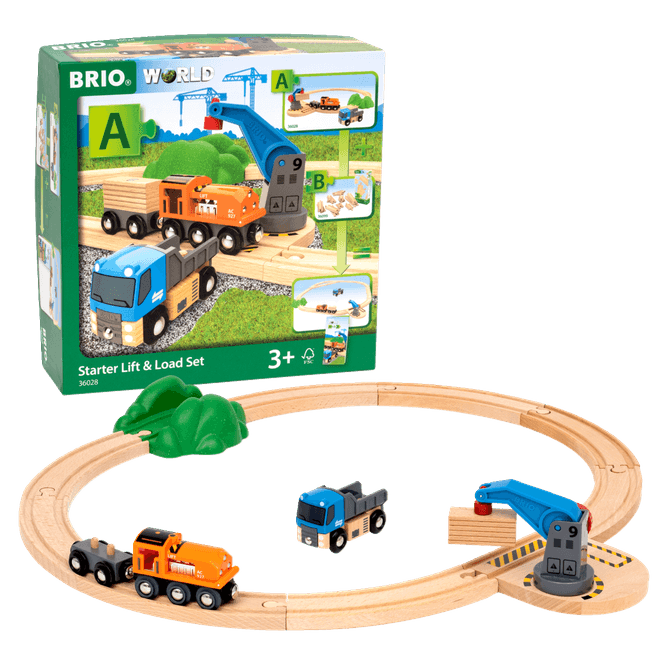Hovedbilde BRIO® World startsett med kran og godstog - 14 ...