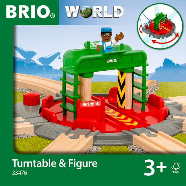 BRIO® World sporveksel med kontrollstasjon og figur