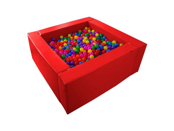 Firkantet ballbasseng med baller – 200 x 200 cm, høyde 60 cm