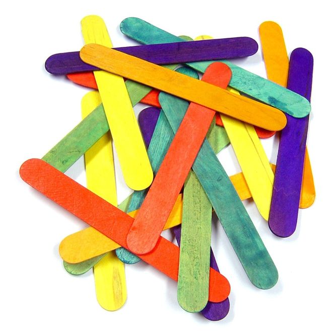 Hovedbilde Lollipop Sticks – Store, fargede – ...